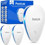 PestLab Ultrasonic Pest Repeller – Indoor Plug In Bug Repellent for Mice, Rodents, Rats, Roaches, Ants, Spiders, Mosquitoes & Bed Bugs – Electronic Pest Control Device with 300 Sq Ft Coverage – 3 Pack