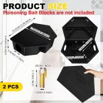 2 Pcs Mysora Bulk Rat Bait Station with Keys, Black - Image 2