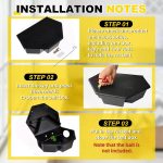 2 Pcs Mysora Bulk Rat Bait Station with Keys, Black - Image 3