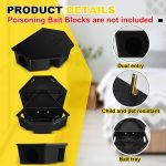 2 Pcs Mysora Bulk Rat Bait Station with Keys, Black - Image 4