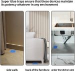 LULUCATCH Mouse & Insect Traps 12 Pack, Heavier Sticky Traps with Non-Toxic Glue for Small Mice & Insects. Sticky Mouse Traps Indoor for Home, Easy to Set - Image 4