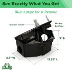 Mouse Bait Station 2 Pack Large Size, Tamper-Resistant Lockable Bait Boxes Indoor Outdoor, Large Rodent Bait Box with Key, Reusable Weather-Resistant Pest Control - Image 3