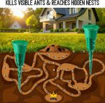2 Pack Ant Traps Outdoor, Liquid Ant Bait Stations, Bait Not Included,Green - Image 2