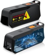 2 Pack Electric Mouse Trap Zapper with Powerful Voltage, Effective Electronic Mouse Traps Indoor for Home, No-Touch Disposal, Reusable Small Mice Catcher for Kitchen, Living Room and More