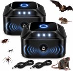 2 Pack Rodent Repellent Ultrasonic Mouse Repellent Indoor Rat Repellent