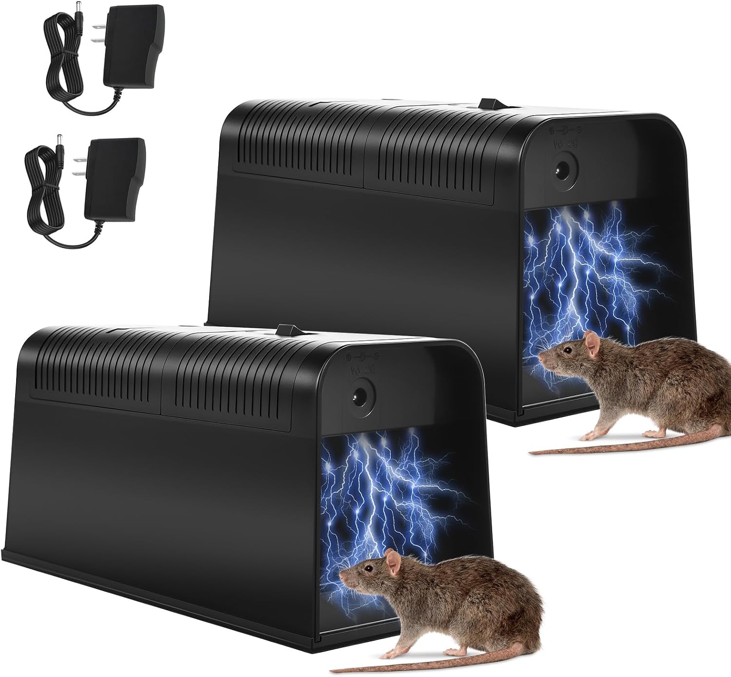 2026 Electric Mouse Trap Zapper, Reusable Electronic Rat Trap Indoor 2026 Electric Mouse Trap Zapper, Reusable Electronic Rat Trap Indoor for Home, No-Touch Mice Zapper with High Voltage, Humane Rodent Traps for Kitchen Garage Attic(2Pack) - Image 1