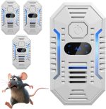 2026 Upgrade Ultrasonic Pest Repeller, 4 Pack Plug-in Electronic Mouse Deterrent with Smart Frequency, Safe & Quiet Indoor Rodent Repellent for Mice, Rats, Roaches, Ants, Spiders, Mosquitoes & Bugs