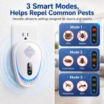 2026 Upgraded Ultrasonic Pest Repellent, for Rat, Mice, Rodent, Roach, Cockroach, Insect, Mosquito Electronic Plug in, 2 Pack - Image 2