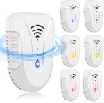 2026 Upgraded Ultrasonic Pest Repeller, Mouse Repellent Indoor Ultrasonic Plug in, Pest Control for Bugs Roaches Insects Mice Spiders Flies Cockroach Rodent Rat 6 Packs