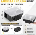 4 Pcs Rat Bait Station with Key 8.9 x 7 x 3.7 in Mouse Bait Traps - Image 2