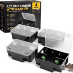 4 Pcs Rat Bait Station with Key 8.9 x 7 x 3.7 in Mouse Bait Traps