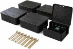 6 Pack Large Rat Bait Stations with Keys 10.4 x 8.2 Inch Mouse Rodent Trap Mice Box to Fix Bait Block for Indoor Outdoor Garden Warehouse Garage, Reusable Weather‑resistant, Pets and Child Safe