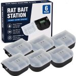 6 Pack Mouse Bait Station Tamper-Resistant Rodent Trap Box