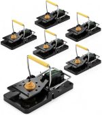 6 Pack Mouse Traps Indoor for Home, Reusable Snap Traps for Mice, Easy to Set, No Touch Design, Plastic Mouse Trap for Kitchen, Garage, House, Indoor & Outdoor Use