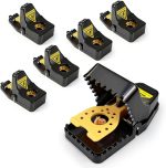 6-Pack Mouse Traps, Small Mouse Trap Indoor for Home, High Sensitive Mice Traps, Easy & Quick-Set Mousetrap, Reusable Rat Trap for Outdoor/Garage/Kitchen/Garden