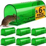 6 Pcs Humane Mouse Traps No Kill,Catch and Release Mouse Traps that Work,Live Mouse Trap Small Capture Cage,Reusable Mice Trap Catch for House & Outdoors