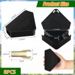 8 Pack Mouse Stations with 8 Keys,Reusable Box Station for Small Mice Rat for Indoor Outdoor,Tamper-Resistant Entry for Kitchen Garage Basement Patio (Empty Container,Black) - Image 2