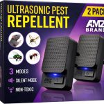 AMZ Brand Professional Ultrasonic Pest Repeller Plug In | Powerful Ant, Rat & Mouse Repellent | 3 Modes Deterrent | Complements Traps, Poisons, Sprays | 2 Pack