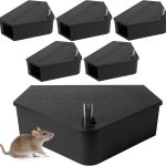 Anblak 6 Pack Rat Station Box with Keys, Rodent Station Keeps Rats Away, Keeps Children and Pets Safe, Key Unlocking, Reusable & Long-Lasting, Indoor & Outdoor