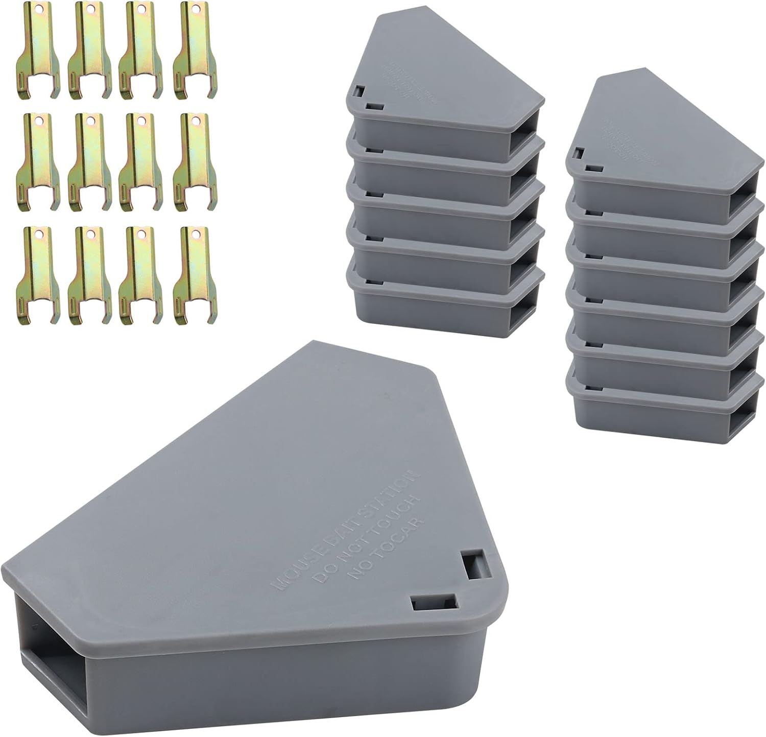 Anblak Mouse Station with Keys Grey 12 Pack, Key Required Anblak Mouse Station with Keys Grey 12 Pack, Key Required Mouse Stations, Mice Stations, Keeps Children and Pets Safe Indoor & Outdoor - Image 1