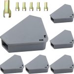 Anblak Mouse Station with Keys Grey 6 Pack, Key Required Mouse Stations, Mice Stations, Keeps Children and Pets Safe Indoor & Outdoor