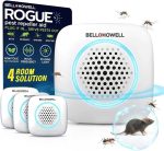 Bell+Howell 4 Pk Ultrasonic Pest Repeller Indoor, Mice Repellent Indoor Home Kit, DIY Pest Control at Home, Plug in Spider Repellent, Rodent Repellent, Bug, Insect & More, Family and Pet Safe