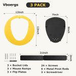 Bucket Mouse Trap,Upgrade Mouse Trap Bucket,Automatic Reset Flip and Slide Mouse Trap, 5 Gallon Bucket Mouse Trap Lid, Humane Rat Trap for Indoor Outdoor Use, Reusable Mouse Traps 3 Pack - Image 2