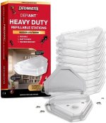Catchmaster Defiant Heavy Duty Indoor & Outdoor Ant Traps (8 Pack), Bait NOT Included – Reusable Bait Stations that Hold Liquid Ant Killer – No Mess, Discreet Bait Stations for Pest Control