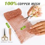 Copper Mesh Rodent Control 4" x 50 in Copper Wool for Slugs Mice Pest Snail - Image 2