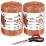 Copper Mesh Roll for Rodent Control, 4 in x 16 ft, Rustproof, 2-Pack