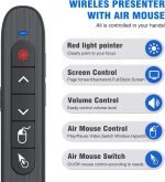 DINOSTRIKE Wireless Presenter Remote with Air Mouse Control, Rechargeable USB A&C Presentation Clicker PPT Pointer RF 2.4GhZ PowerPoint Clicker Slide Advancer for Computer Laptop Mac - Image 2