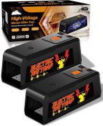 Electric Rat & Mouse Traps – 2800V Instant Eliminate, Pet-Safe Enclosed Design, 2 Pack Reusable No-Touch Rat Zapper Trap for Indoor Home, Kitchen, Garage, Basement