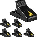 Feeke Mouse Traps, Mice Traps for House, Small Mice Trap Indoor Quick Effective Sanitary Safe Mousetrap Catcher for Family and Pet - 6 Pack, (M01-6Pack)