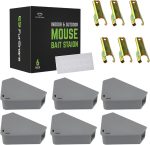 Furnsnare Mouse Bait Station (6 Pack) - Bait Boxes for Mice and Rats with Lockable Keys - Weatherproof Outdoor Mouse Bait Stations- Safe for Kids & Pets