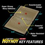 HOY HOY Rat & Mouse Glue Transformable Trap with Lure – 5 Traps, Clever Foldable Design for Indoor Use, Super Sticky Wavy Glue with Food-Based Lure Bag, Made in Japan - Image 2