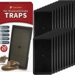 LULUCATCH Mouse Glue Traps 20 Pack, Larger & Heavier Plastic Sticky Glue Traps with Extra-Strong Adhesive for Mice, Rats, Sticky Mouse Trap for Indoor Use, Easy to Set