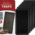 LULUCATCH Mouse Glue Traps 6 Pack, Larger & Heavier Plastic Sticky Glue Traps with Extra-Strong Adhesive for Mice, Rats, Sticky Mouse Trap for Indoor Use, Easy to Set