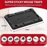 LULUCATCH Mouse Traps, 12 Pack Sticky Mouse Traps Indoor for Home, Pre-Baited Non-Toxic Bulk Glue Traps for Rats, Mice, Roach, Lizards, Pet Safe for Home & Garage, Easy to Use - Image 2