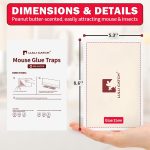 LULUCATCH Mouse Traps, 20 Pack Pre-Baited Sticky Mouse Traps Indoor for Home, Non-Toxic Bulk Sticky Pads, Glue Traps for Rats, Bugs, Spider, Mice, Cockroach, Pet Safe, Easy to Use - Image 2