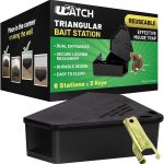 LockBait Pro Mouse Bait Stations | 6 Pack Mouse Bait Box for Outdoor Use | Mice Bait Stations with Keys for Indoor and Outdoor Use | UCatch