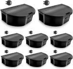 Mouse Bait Stations 8-Pack – Tamper-Resistant Locking Rodent Bait Boxes with Keys – Heavy-Duty Weatherproof Reusable Stations for Indoor & Outdoor Pest Control