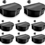 Mouse Bait Stations 8-Pack – Tamper-Resistant Locking Rodent Bait Boxes with Keys – Heavy-Duty Weatherproof Reusable Stations for Indoor & Outdoor Pest Control