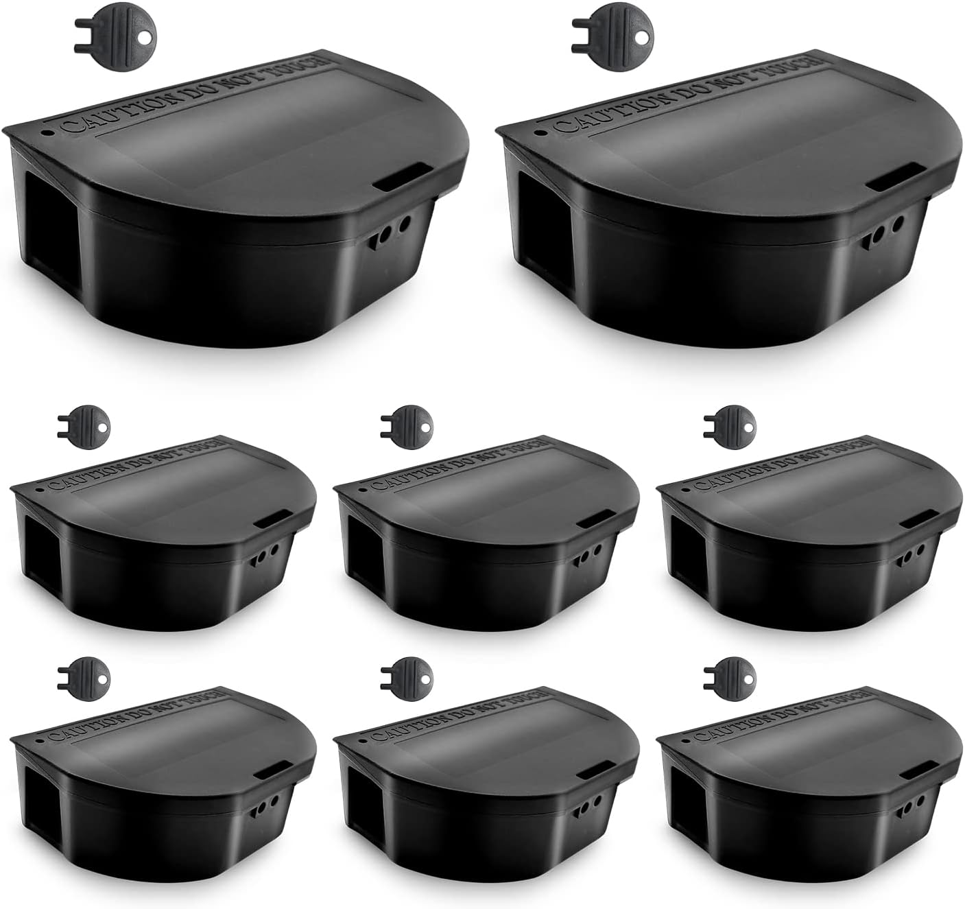 Mouse Bait Stations 8-Pack – Tamper-Resistant Locking Rodent Bait Boxes Mouse Bait Stations 8-Pack – Tamper-Resistant Locking Rodent Bait Boxes with Keys – Heavy-Duty Weatherproof Reusable Stations for Indoor & Outdoor Pest Control - Image 1