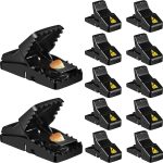Mouse Trap, 12 Pack Mouse-Traps-Indoor-for-Home Quick Effective Sanitary Safe Mouse Catcher for Family and Pet