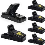 Mouse Traps, Re-Usable, High Sensitivity Trigger, Indoor/Outdoor Trap, 6 Pack