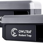 OWLTRA 2 Pack OW-7 in-/Outdoor Electric Rodent Trap, Instant Eliminate Rodent Zapper with Waterproof Cover, Sound & Light Alarm, and Batteries or USB Power Source, Waterproof Grade IPX4, Black