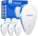 PestLab Ultrasonic Pest Repeller – Indoor Plug In Bug Repellent for Mice, Rodents, Rats, Roaches, Ants, Spiders, Mosquitoes & Bed Bugs – Electronic Pest Control Device with 300 Sq Ft Coverage – 6 Pack