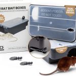 Professional Rat & Mouse Bait Station - 2 Lockable Weather-Resistant Bait Boxes with Clear Lid & Dual Entry - Protects Bait from Pets, Kids & Weather - Reusable (Bait Not Included)