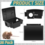 Qualirey 12 Packs Rat Bait Stations Rodent Traps Outdoor Indoor, Black - Image 2