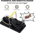 Qualirey 24 Pcs Mouse Traps Bulk Plastic Snap Rat Trap Reusable, Fast Kill - Image 2